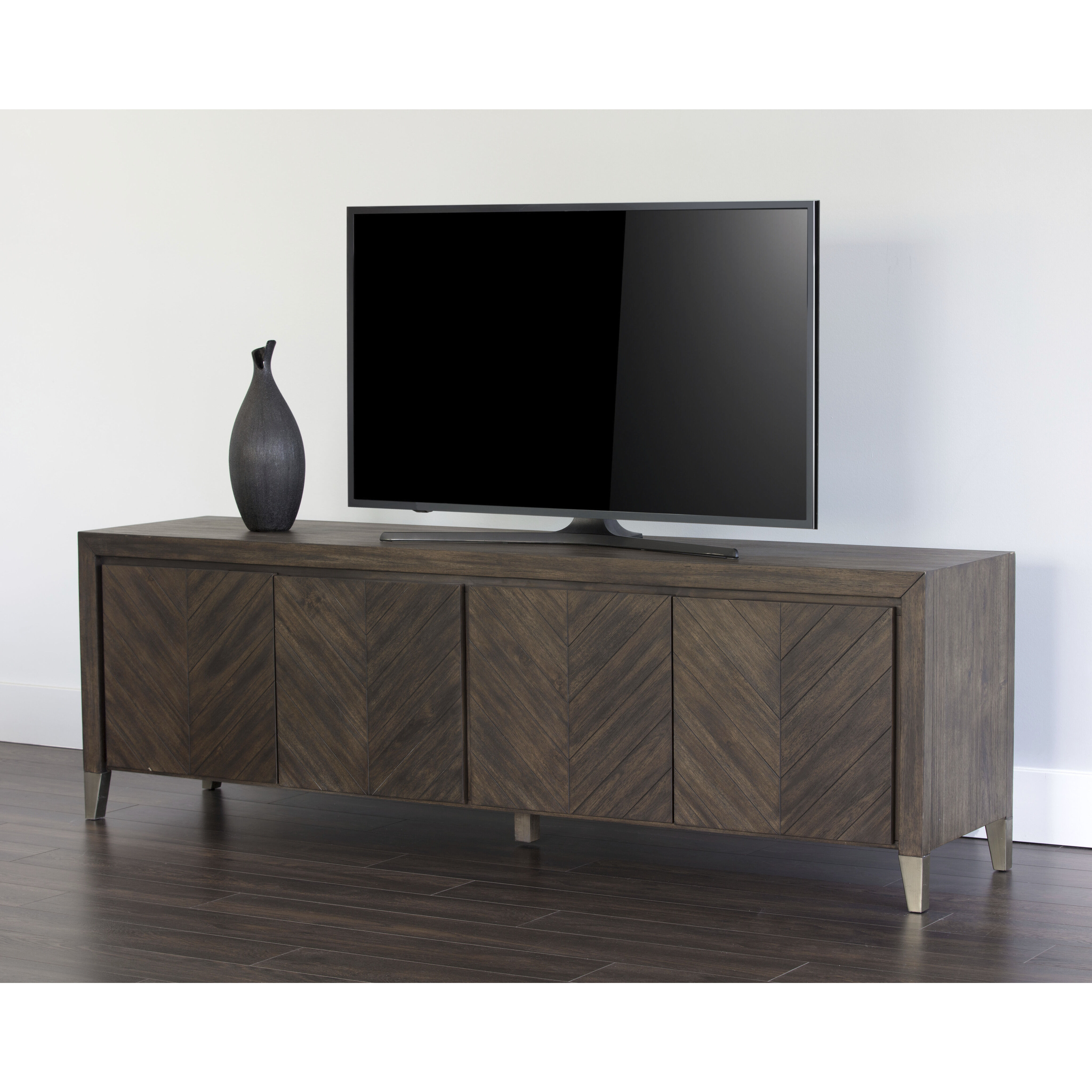 Greyson 78.75 inch Smoke Acacia Media Console & Cabinet